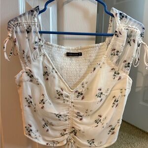 Abercrombie & Fitch Floral Ruched Blouse